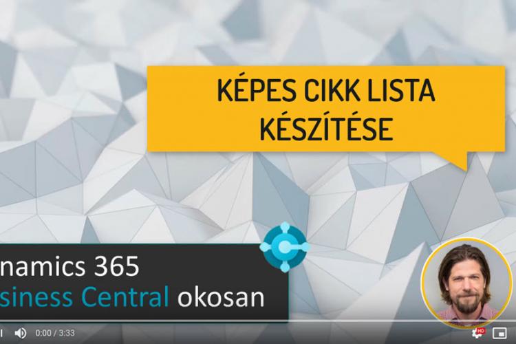 Képes cikklista készítése